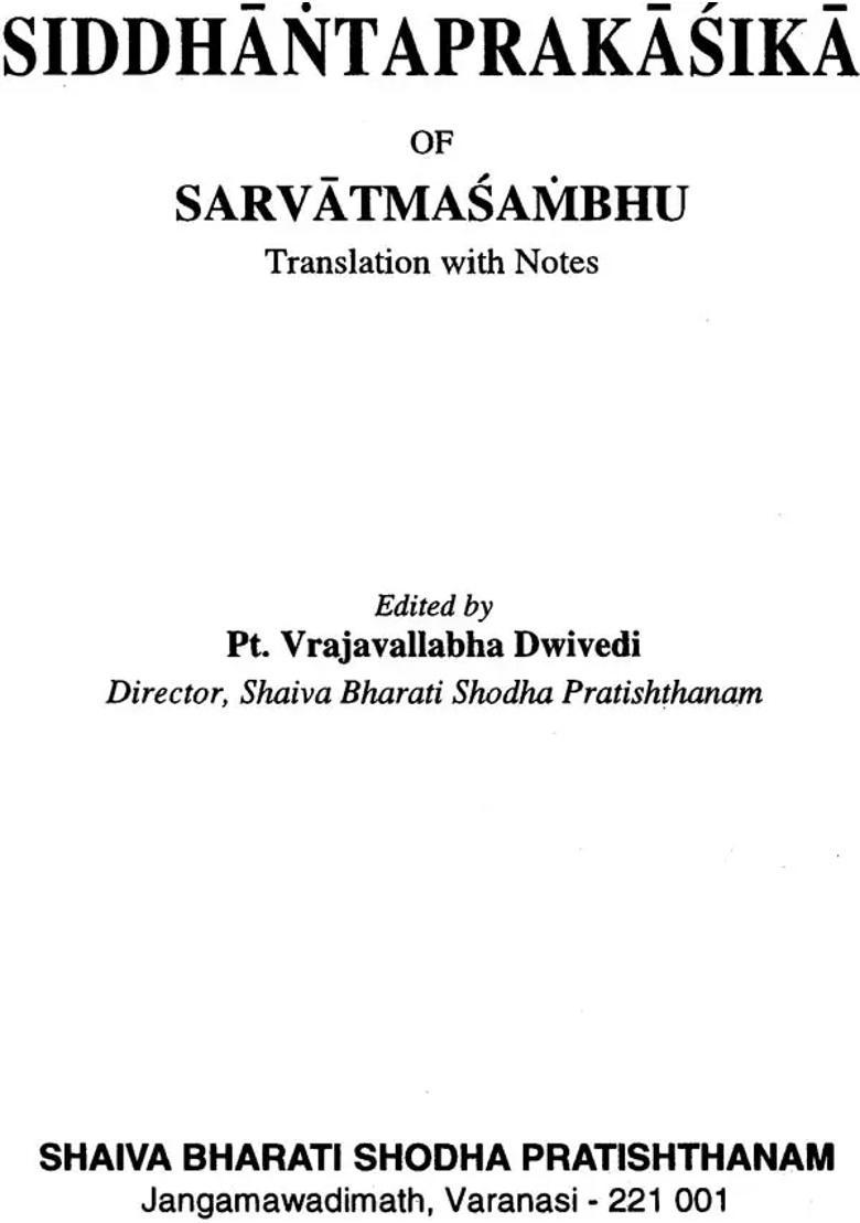 Siddhanta Prakashika - Indya