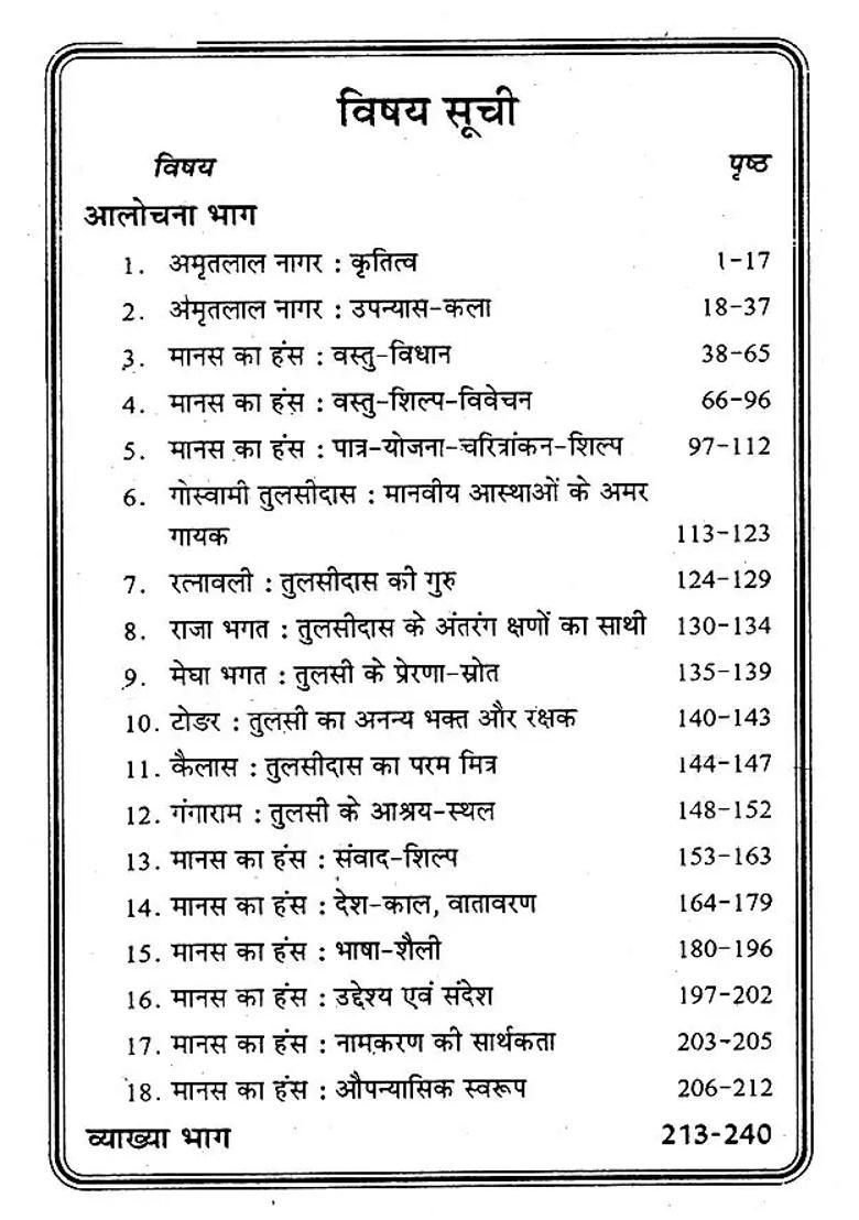 Manas Ka Hans All Round Review Of Manas Ka Hans By Amritlal Nagar - Indya