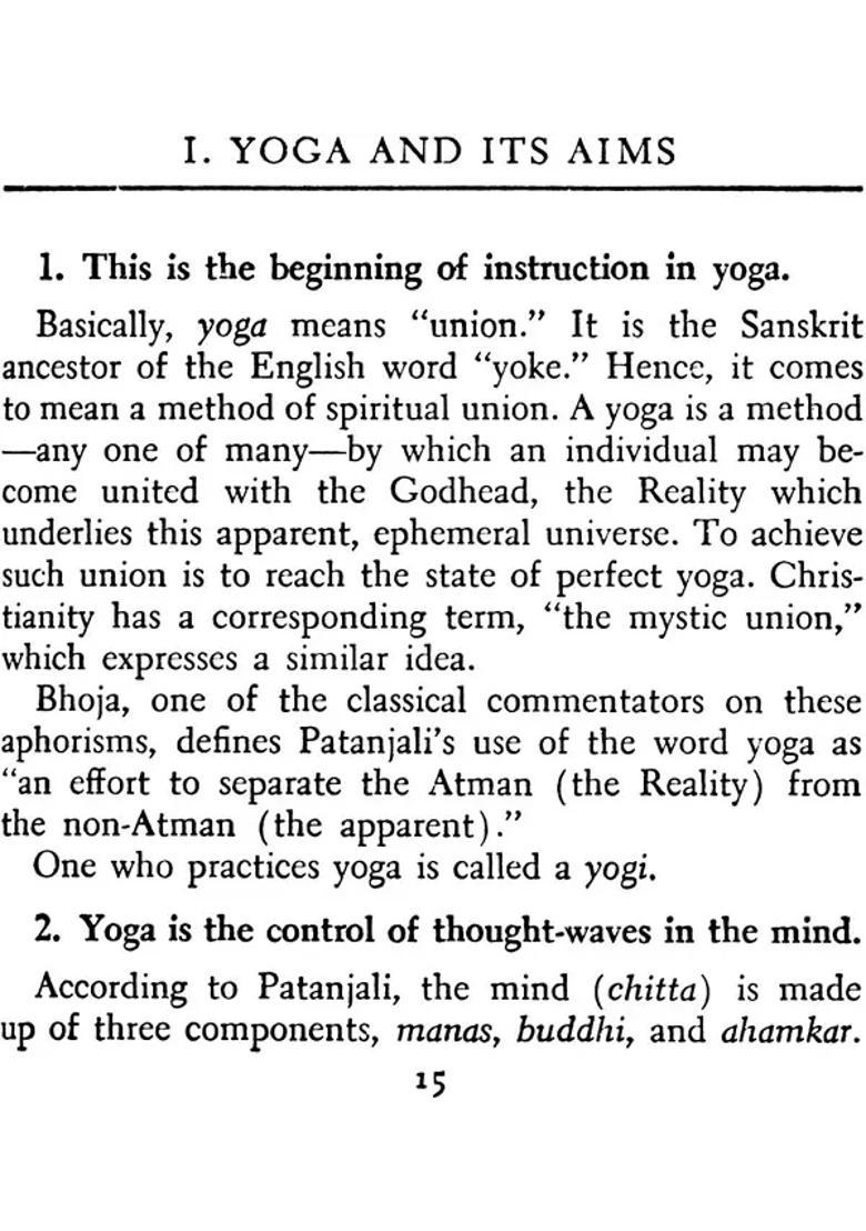 Yoga Sutras The Yoga Aphorisms Of Patanjali - Indya