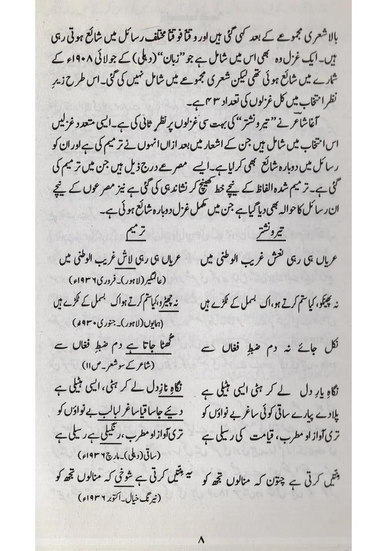 Intikhabekalam Agha Shair Qazalbash Dehlavi In Urdu - Indya