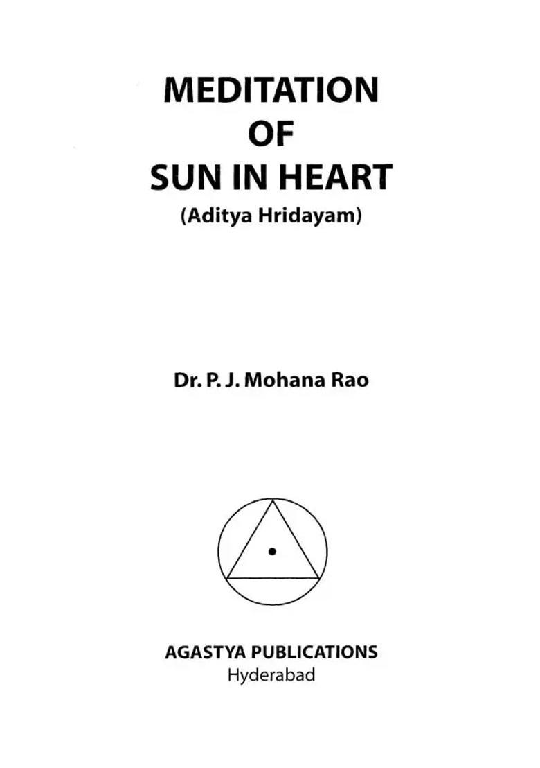 Meditation Of Sun In Heart Aditya Hridayam - Indya