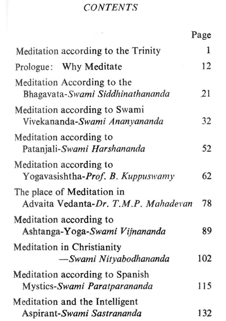 Paths Of Meditation A Collection Of Essays On Different Techniques Of Meditation According To Different Faiths - Indya