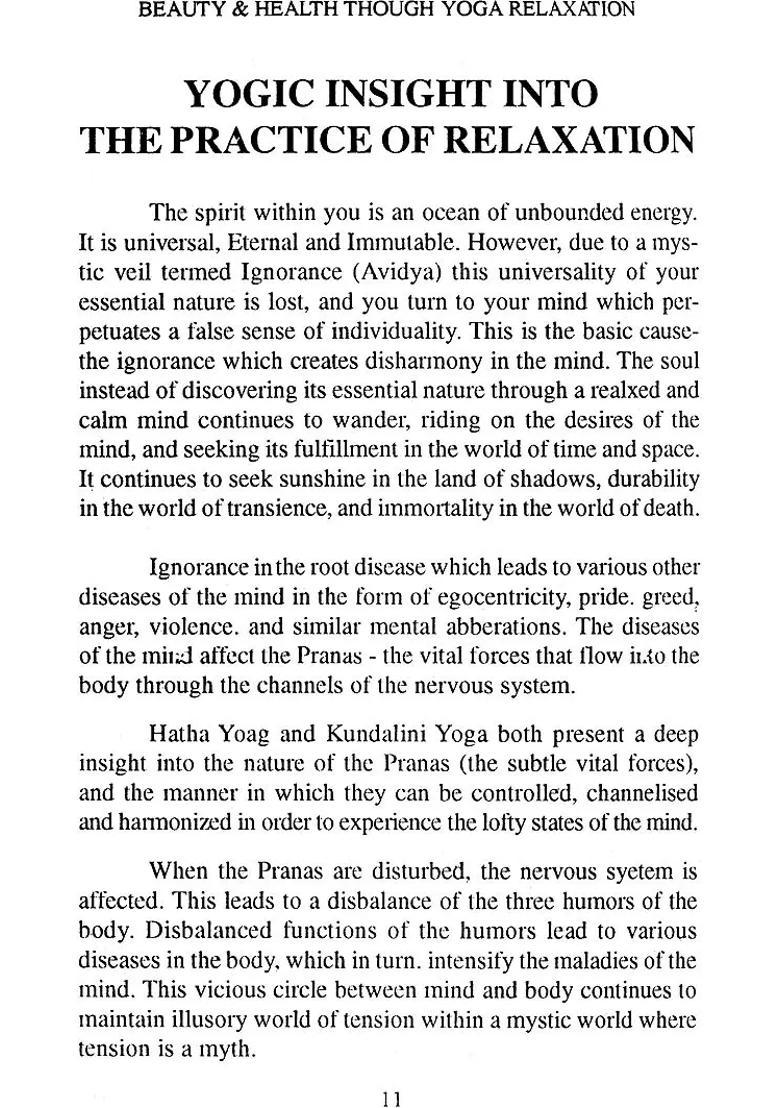 Beauty And Health Through Yoga Relaxation - Indya