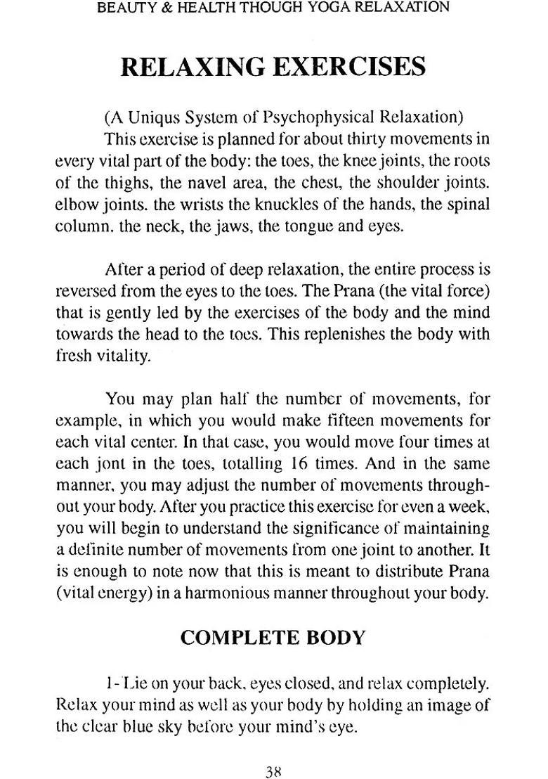 Beauty And Health Through Yoga Relaxation - Indya