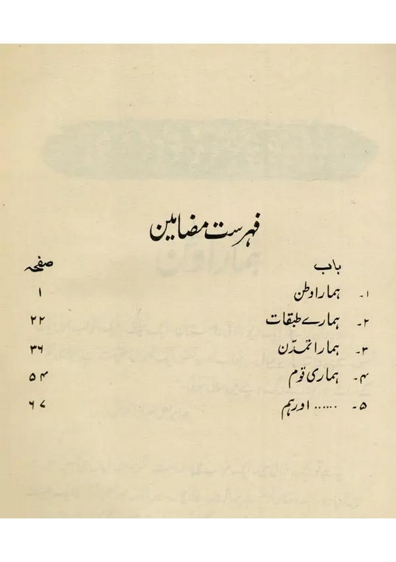 Hindustan Sarzameen Aur Awam In Urdu - Indya