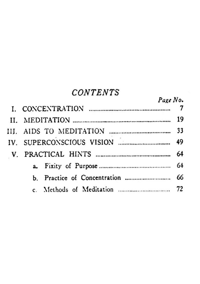 Concentration And Meditation - Indya
