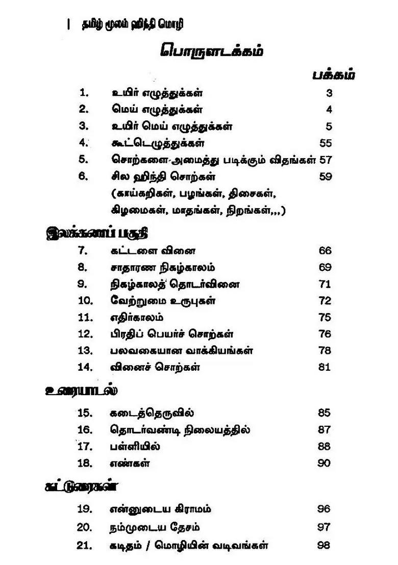 Learn Hindi Through Tamil - Indya