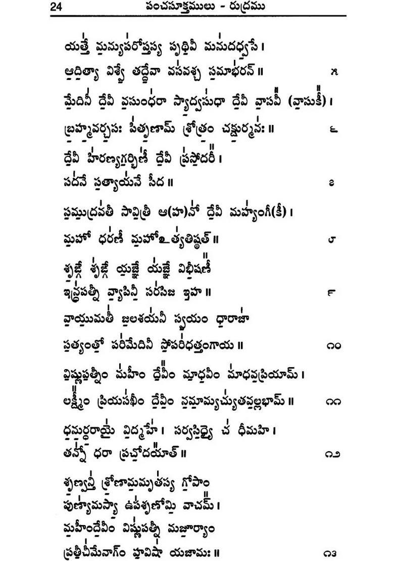 Panchsutam Rudram Telugu - Indya