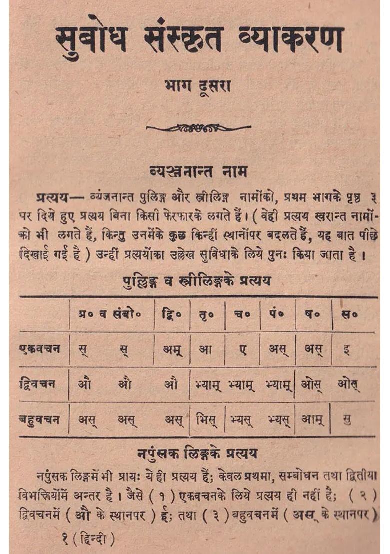 Subodh Sanskrit Grammar In Part An Old And Rare Book - Indya