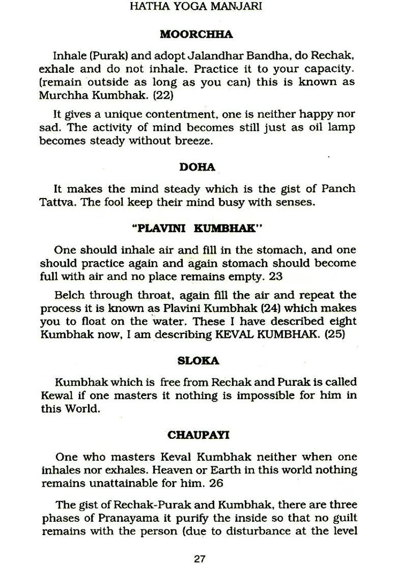 Hatha Yoga Manjari - Indya