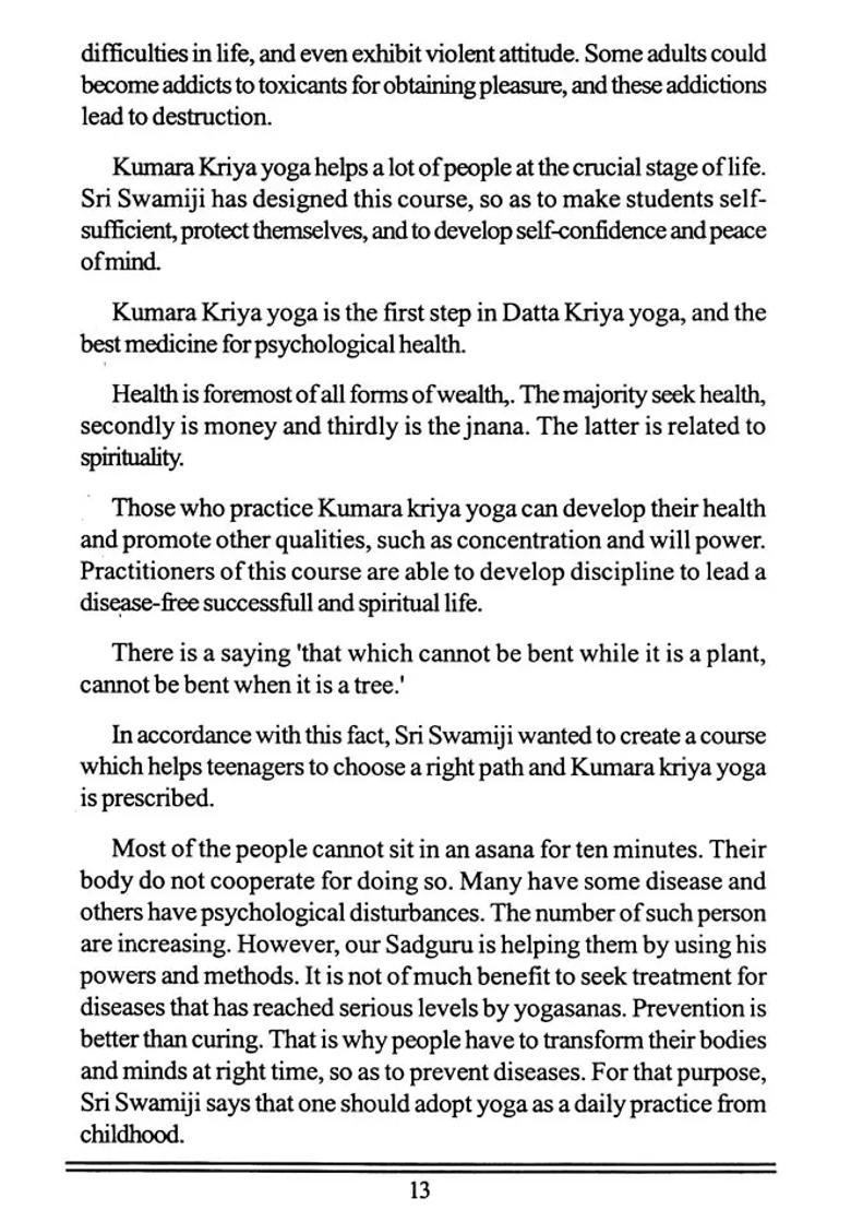 Kumara Kriya Yoga Teachers Manual - Indya