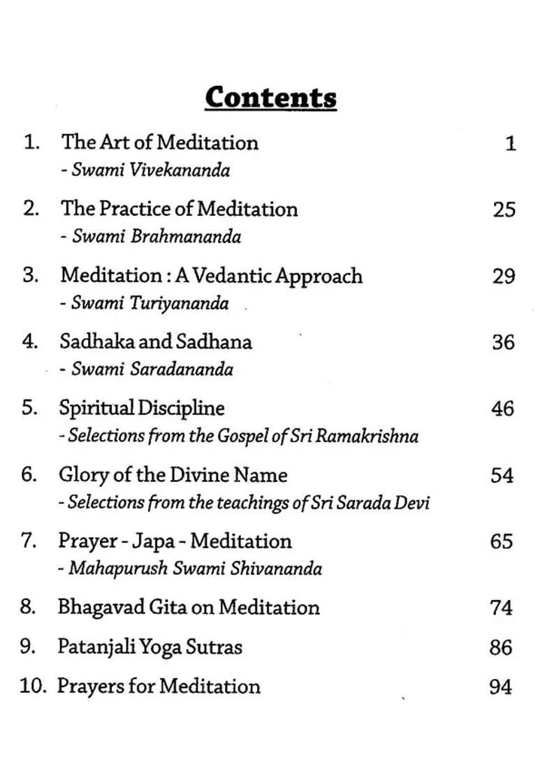 The Art Of Meditation - Indya