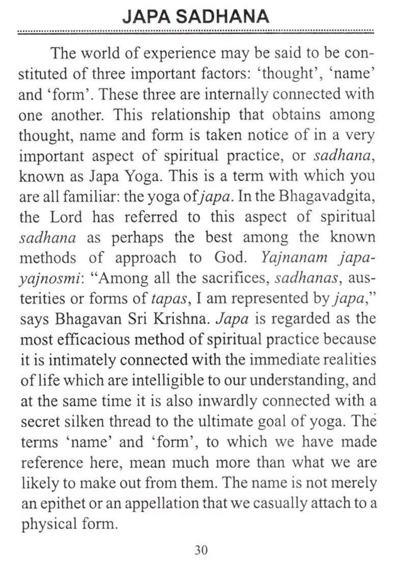 Yoga Meditation And Japa Sadhana - Indya