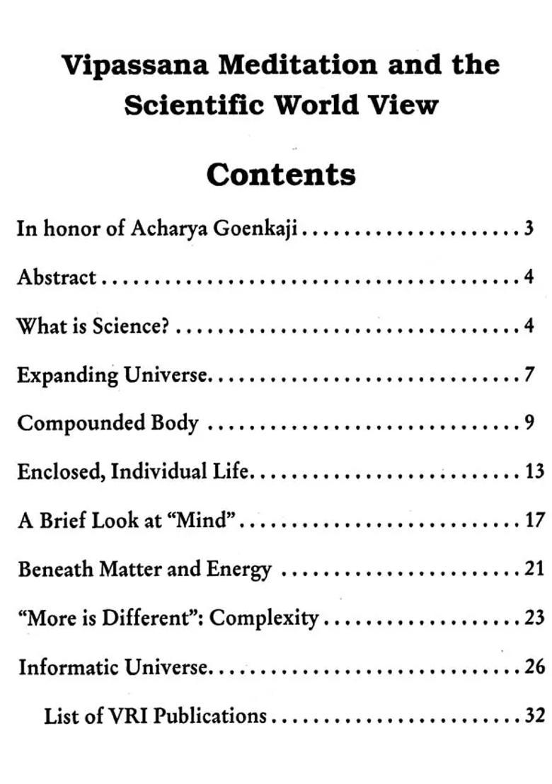 Vipassana Meditation And The Scientific World View - Indya