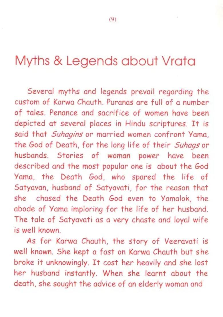 Karwa Chauth Ahoyi Ashtami Vratakatha - Indya