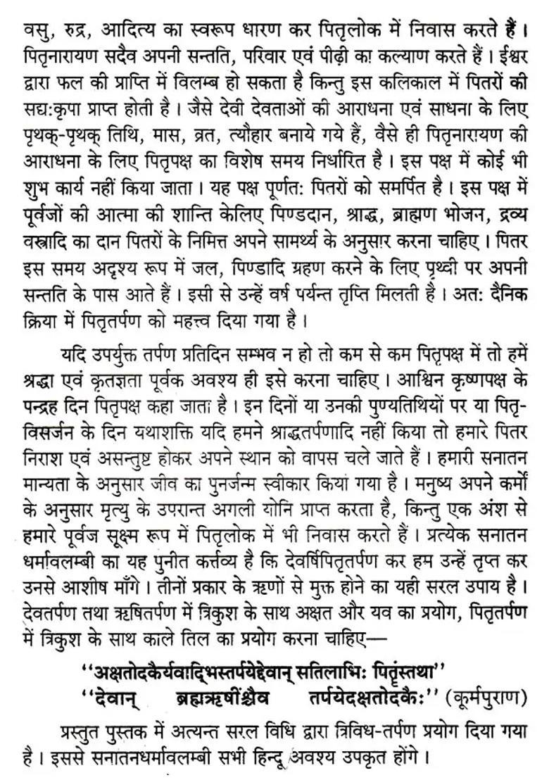 Tarpan Vidhi Devarishi Pitra Tarpan Vidhi With Hindi Explanation - Indya