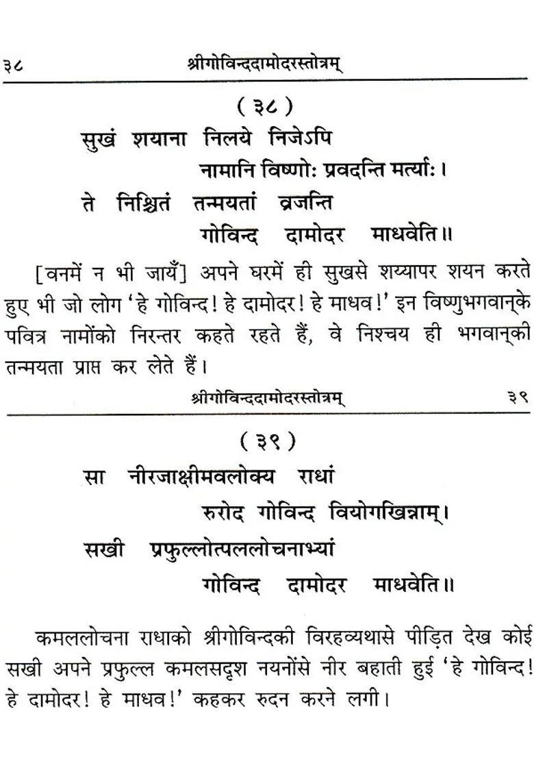 The Govinda Damodar Stotra - Indya