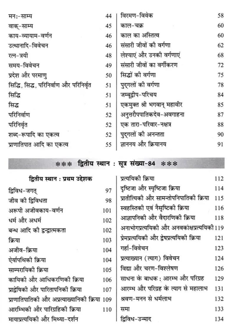 Sri Sthanangasutram Part Mulsanskrutchhayapadarthmulaarth Evam Hindi Vivechanika Sahit - Indya