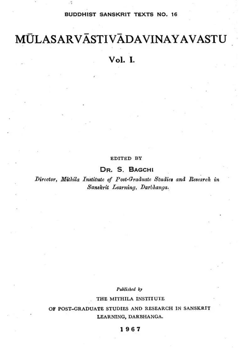 Mula Sarva Asti Vada Vinaya Vastu Set Of Volumes An Old And Rare Book - Indya
