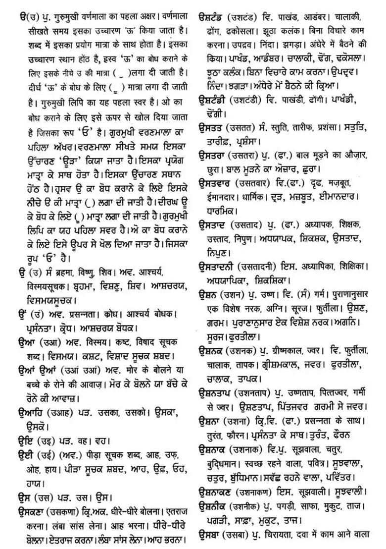 Punjabi Hindi Dictionary - Indya