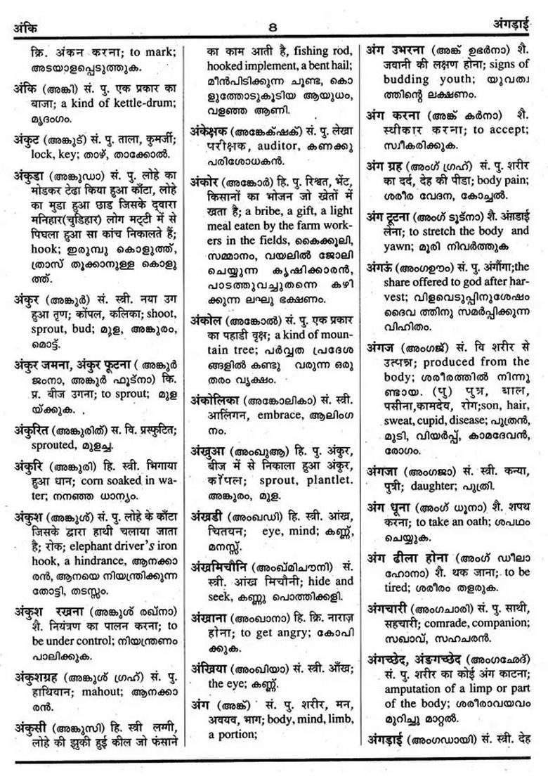 Hindi Hindi English Malayalam With Rerverse Application System New Edition - Indya