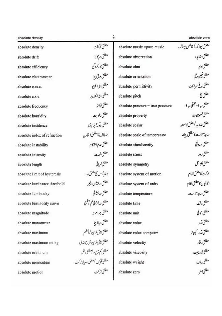 Physics Glossary Of Technical Terms Englishurdu An Old And Rare Book - Indya