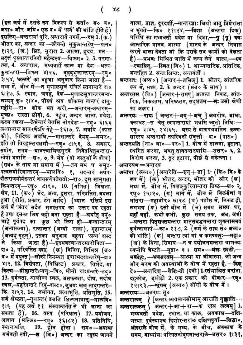 Sanskrit Hindi Dictionary - Indya