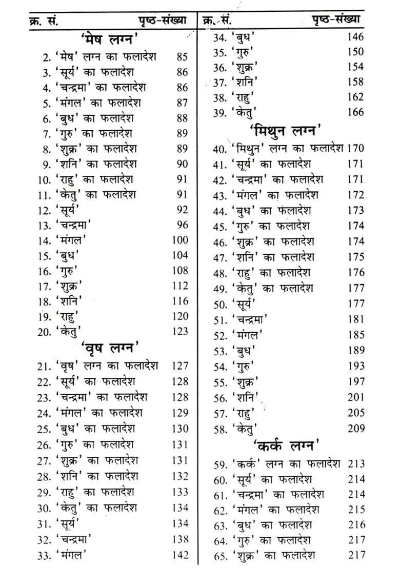 Bhrigu Samhita Phalit Darpan Phalit Prakash Including Remedies And Tricks For Prevention Of Evil Planets - Indya