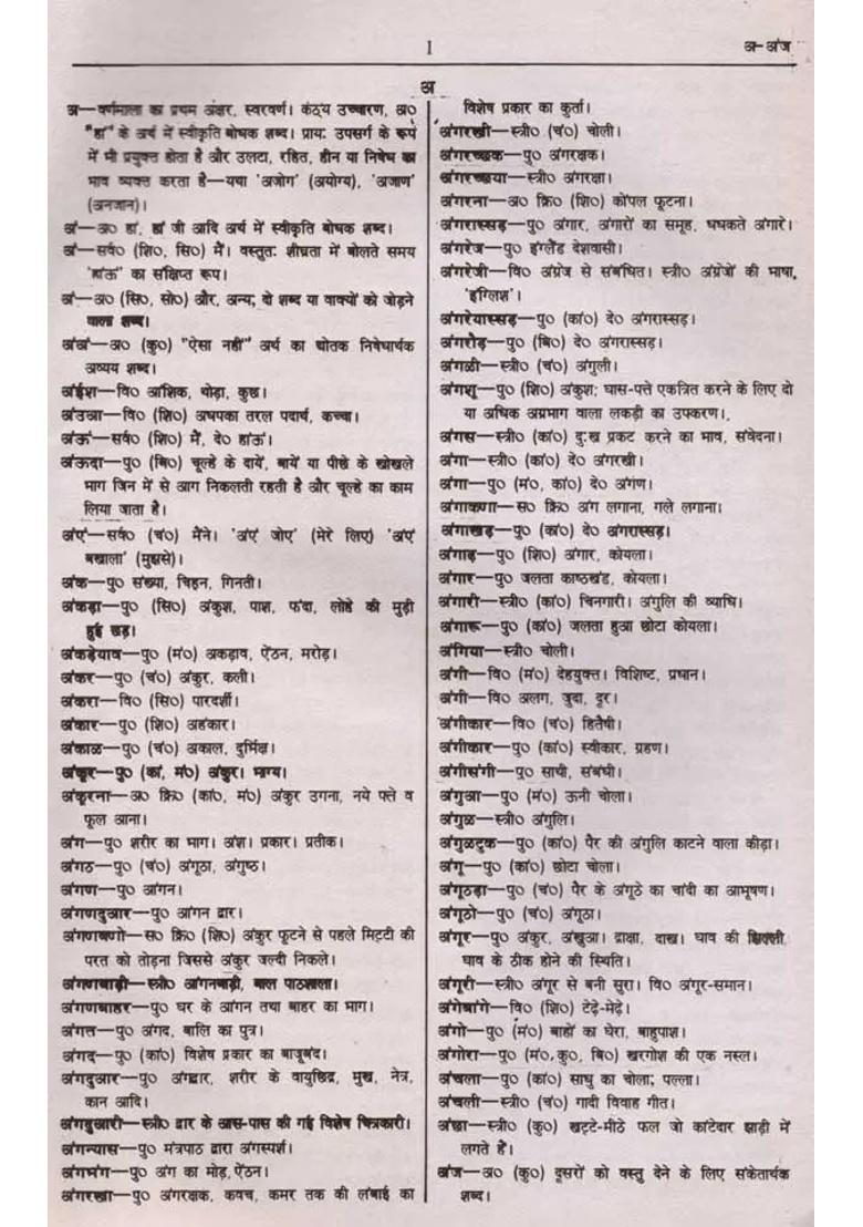 Paharihindi Dictionary An Old And Rare Book - Indya