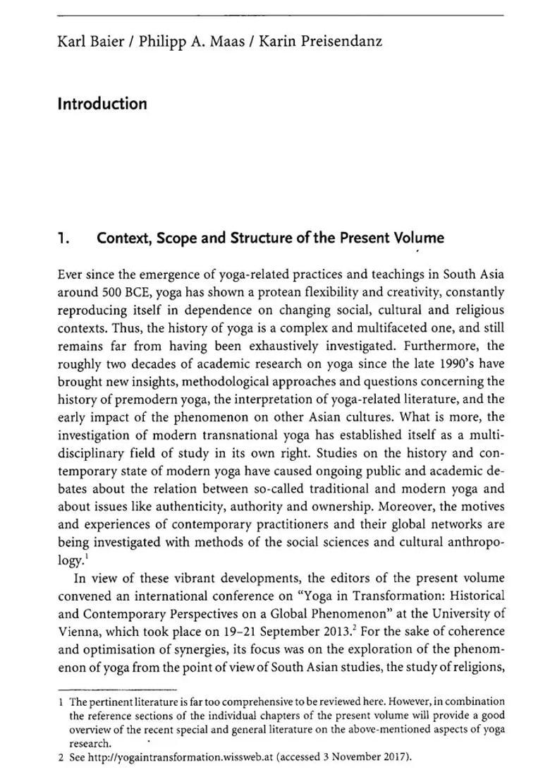 Yoga In Transformation Historical And Contemporary Perspectives - Indya