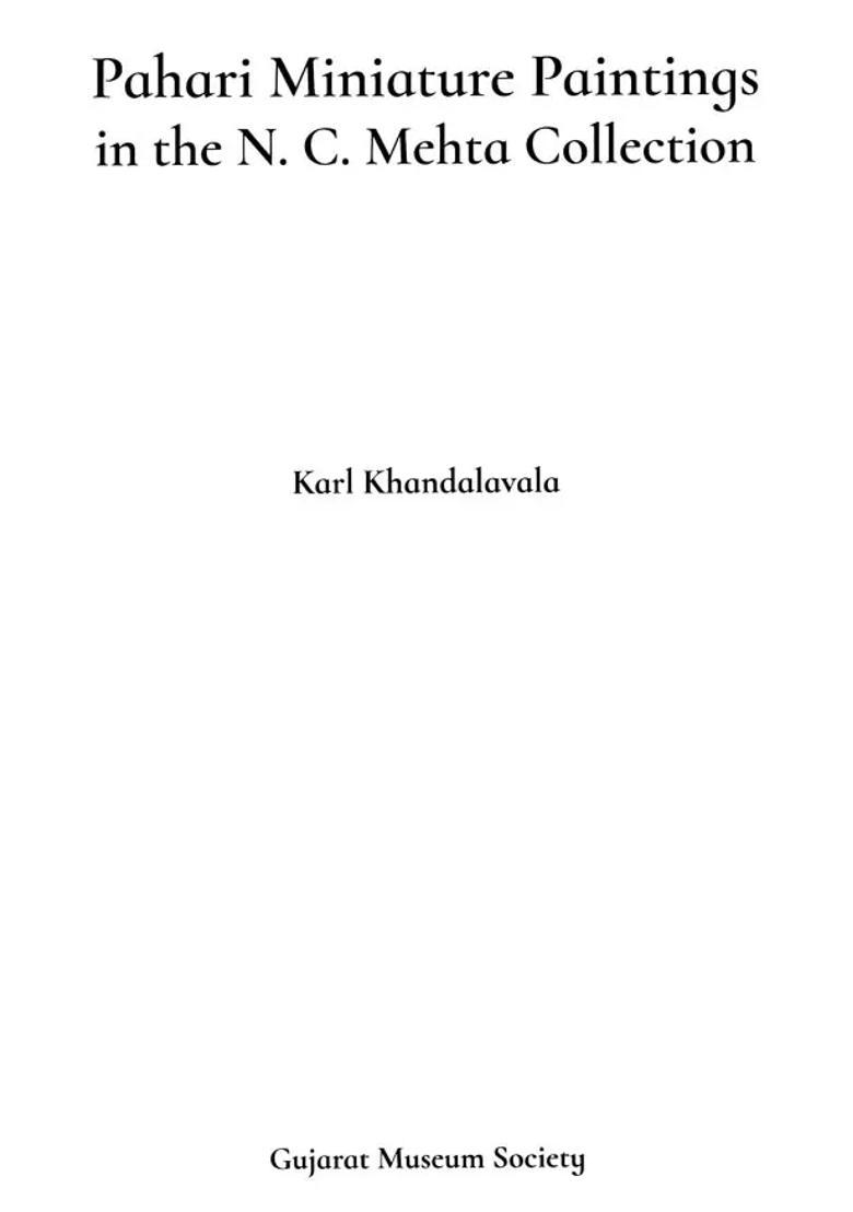 Pahari Miniature Paintings in the N. C. Mehta Collection - Indya