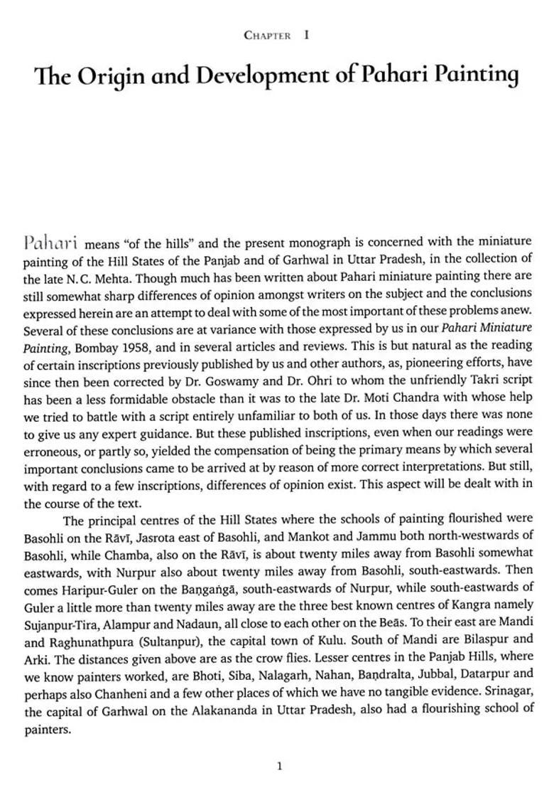 Pahari Miniature Paintings in the N. C. Mehta Collection - Indya