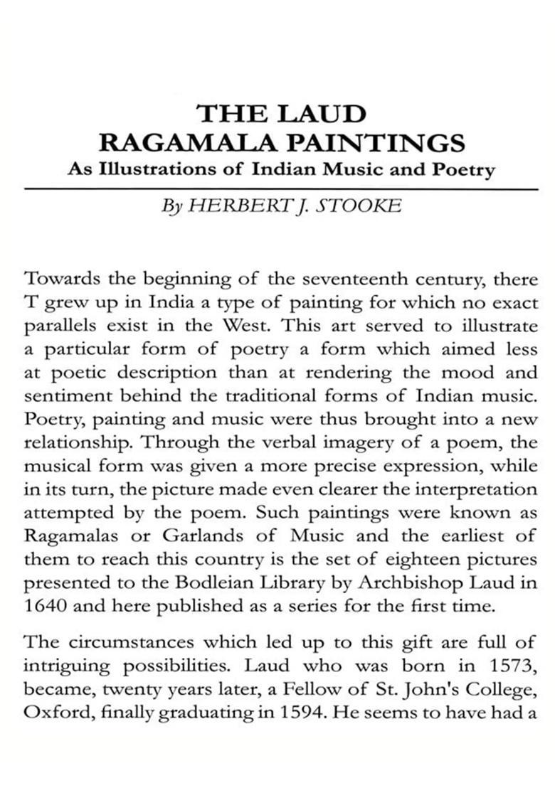The Laud Ragamala Paintings: A Study in Indian Painting and Music - Indya