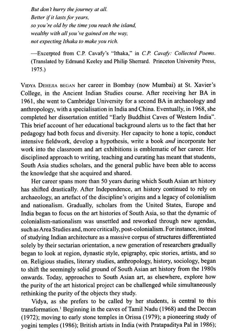 The Long Arc of South Asian Art: Essays in Honour of Vidya Dehejia - Indya