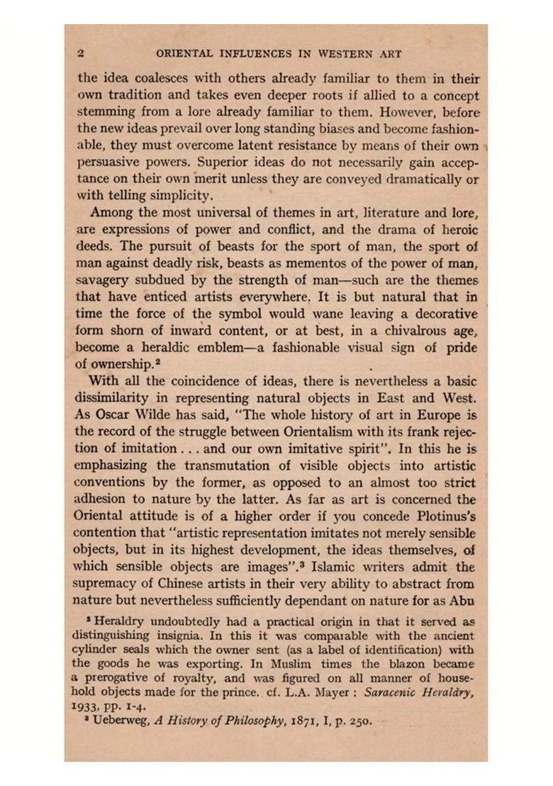 Oriental Influences in Western Art (An Old and Rare Book) - Indya