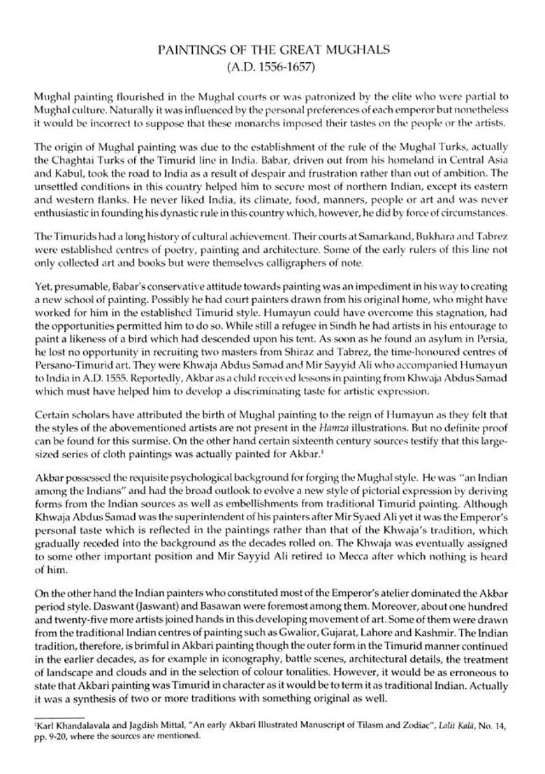 Paintings of The Great Mughals: Lalit Kala Series Portfolio No. 47 - Indya