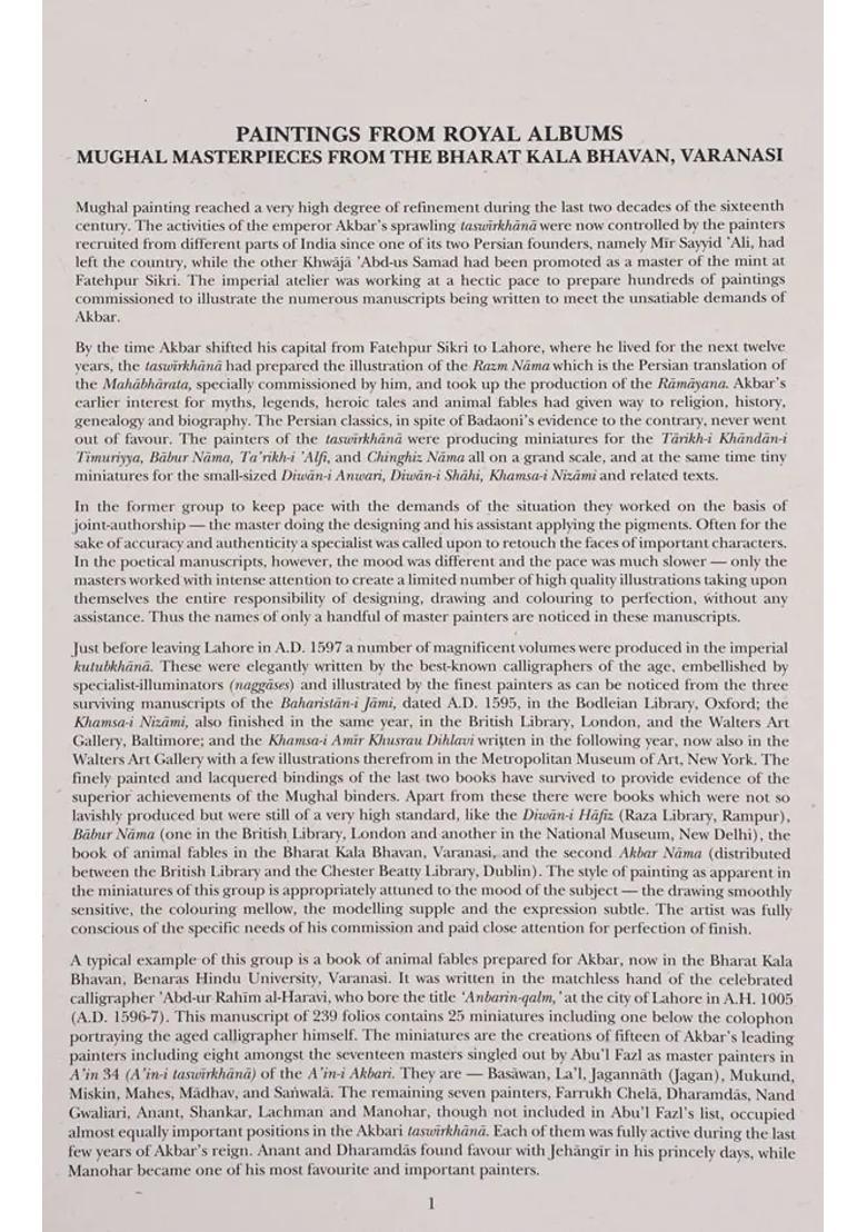 Pantings from Royal Albums (Lalit Kala Series Portfolio No. 44) - Indya