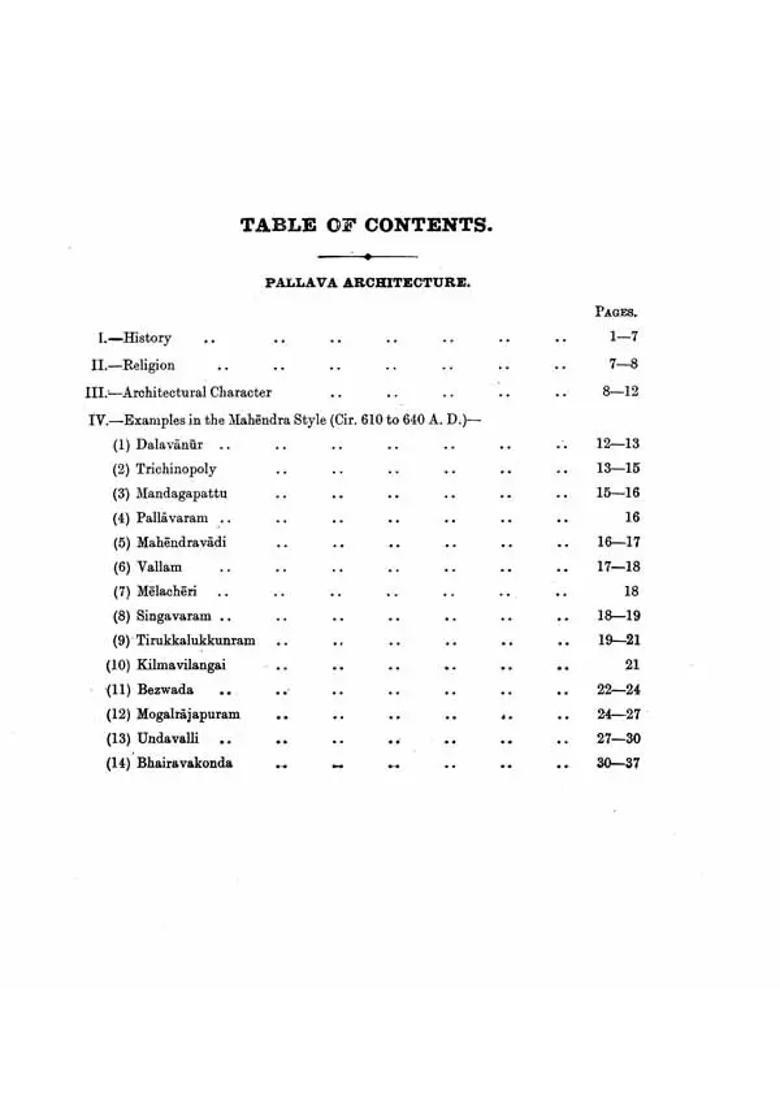 Pallava Architecture, Part-I (Early Period) (MASI-17, An Old and Rare Book) - Indya