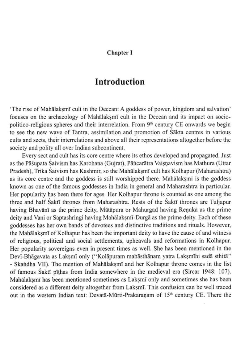 The Rise of Mahalaksmi Cult in the Deccan (A Goddess of Power, Kingdom and Salvation) - Indya