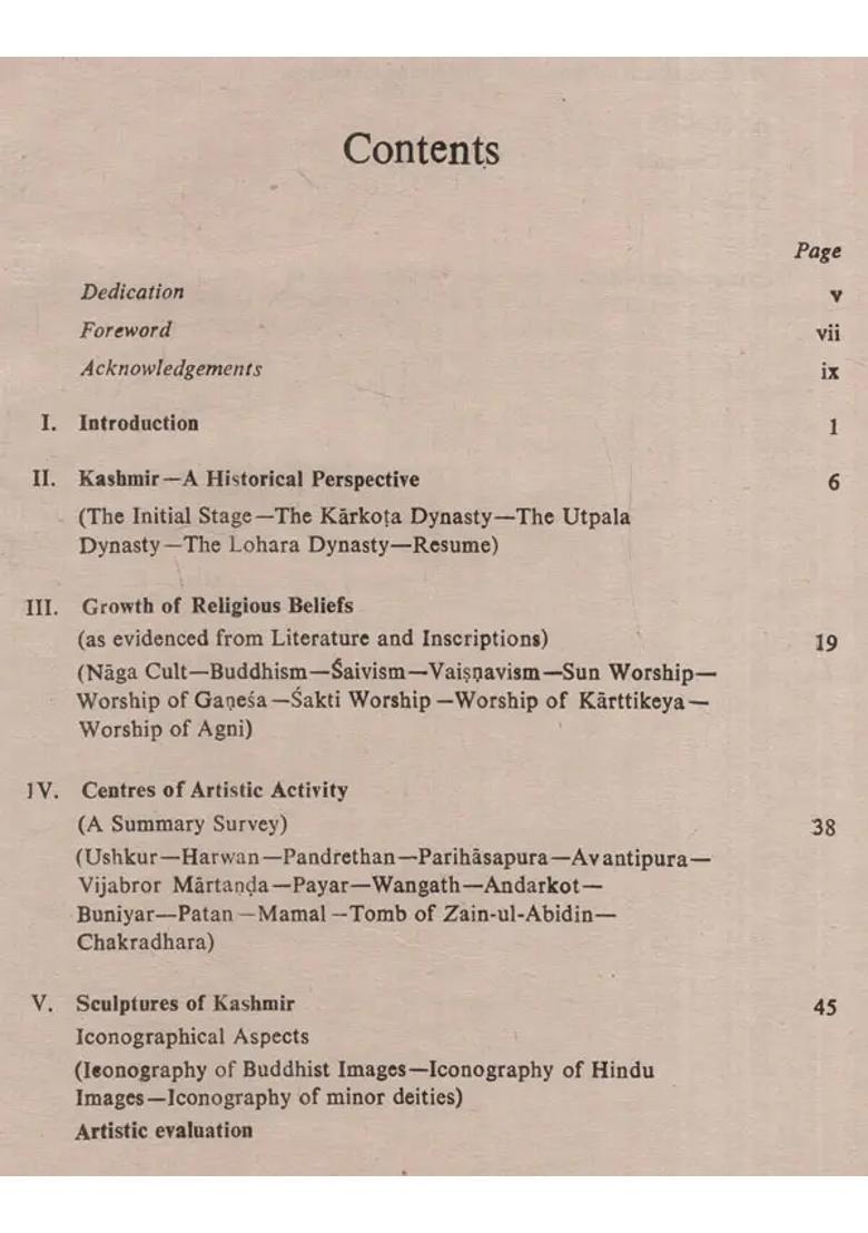 Sculptures of Kashmir: 600-1200 A. D. (An old & Rare Book) - Indya