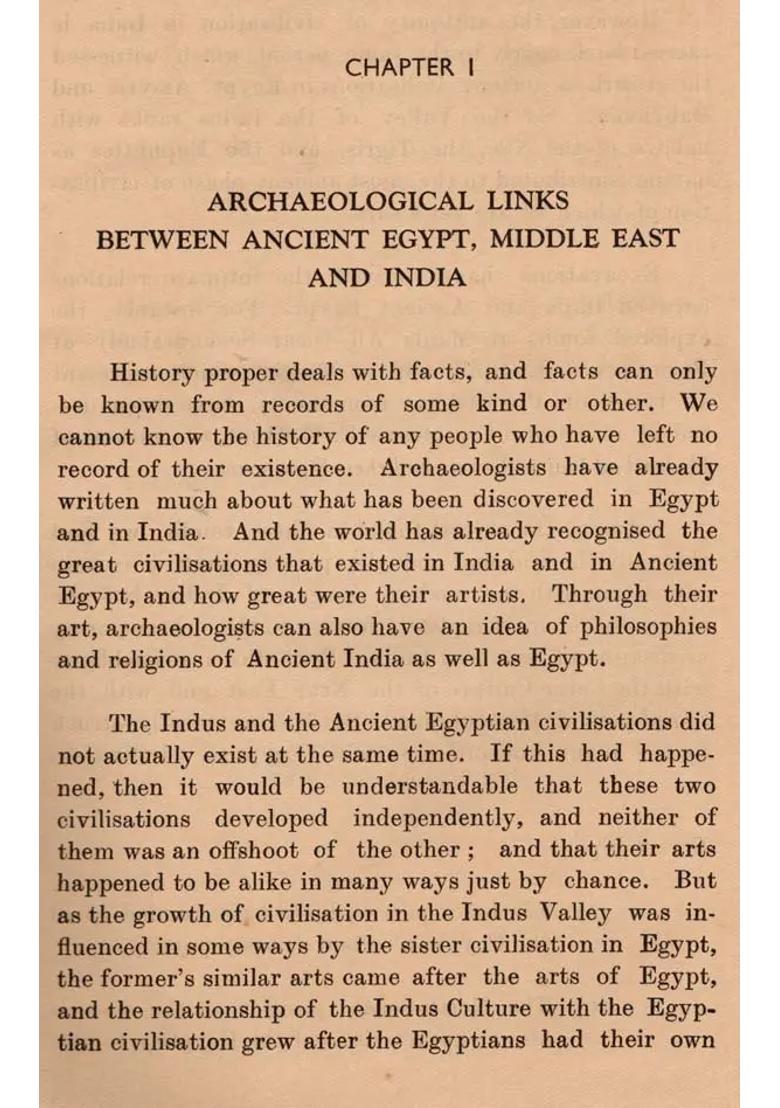 Art-Culture of India & Egypt (An Old and Rare Book) - Indya