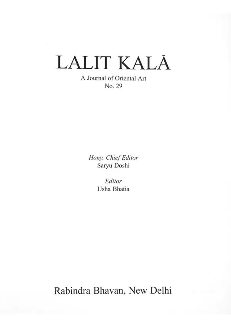 Lalit Kala- A Journal of Oriental Art No. 29 - Indya