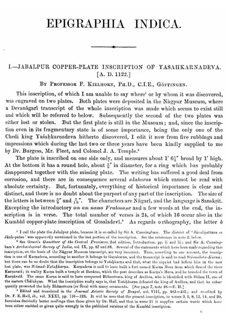 Epigraphia Indica - Volume II (1894) - Indya
