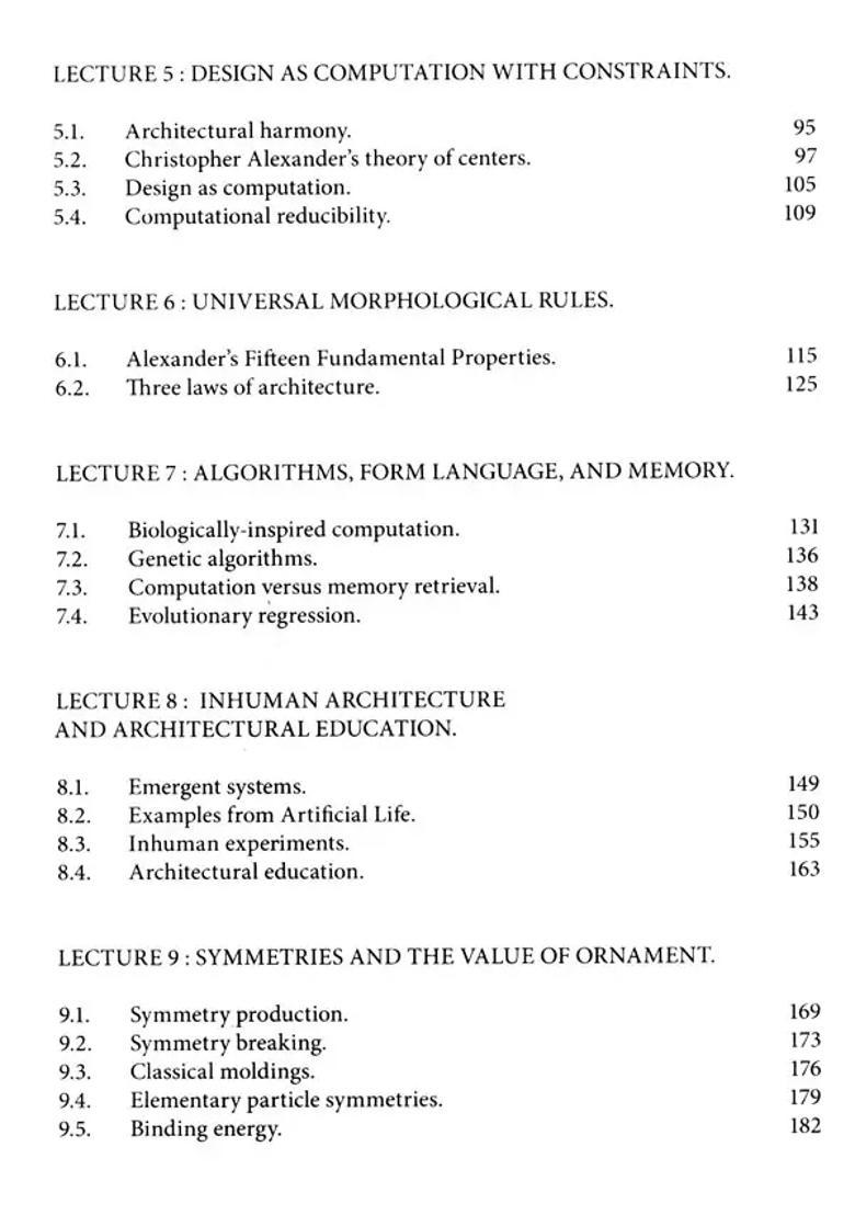 Algorithmic Sustainable Design- Twelve Lectures on Architecture - Indya