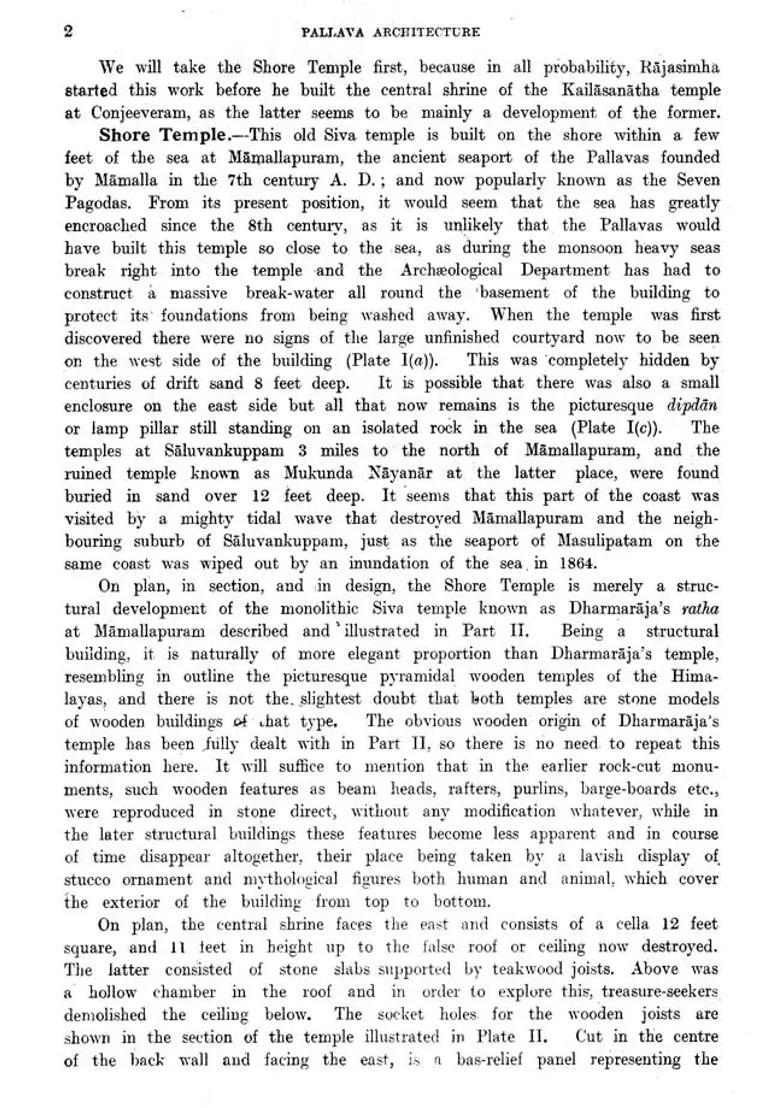 Pallava Architecture, Part III (The later of Rajasimha Period) (Memoirs No-40) - Indya