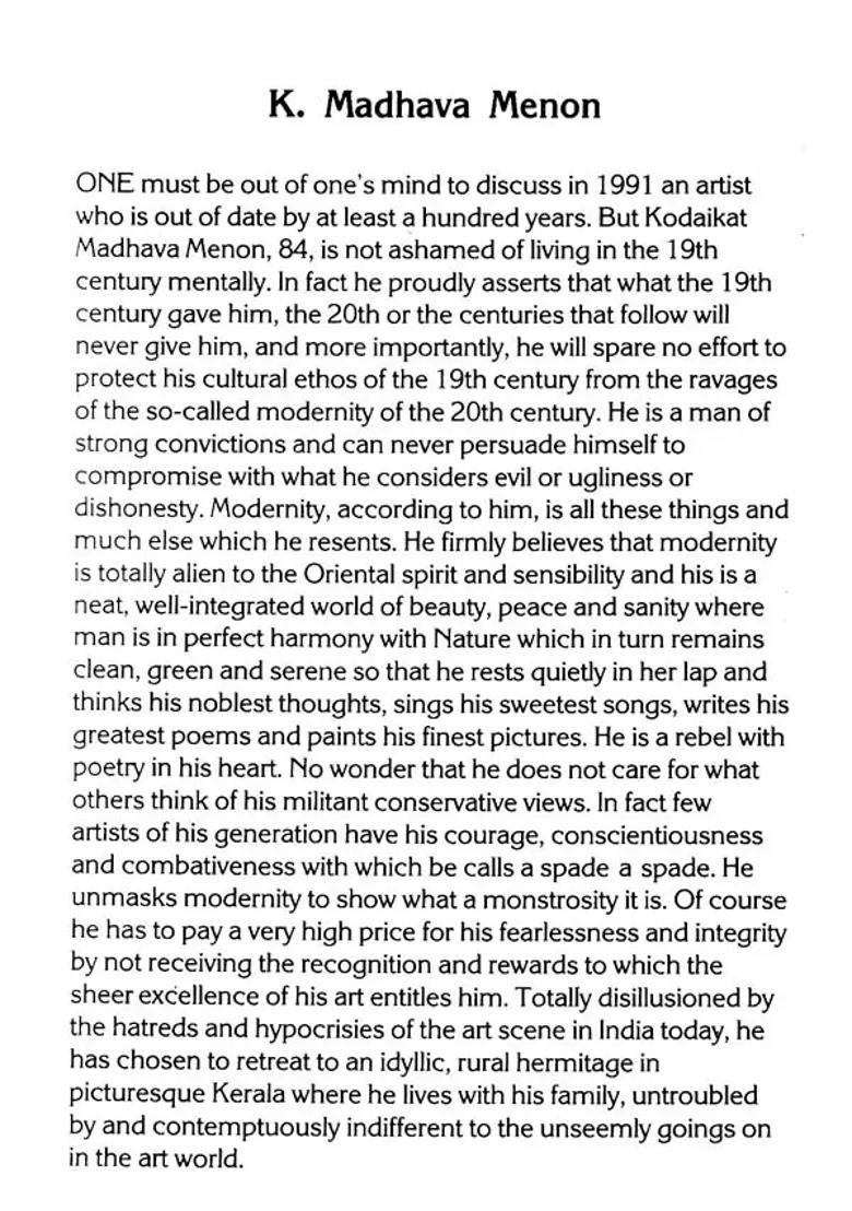 K. Madhava Menon: Contemporary Indian Art Series - Indya