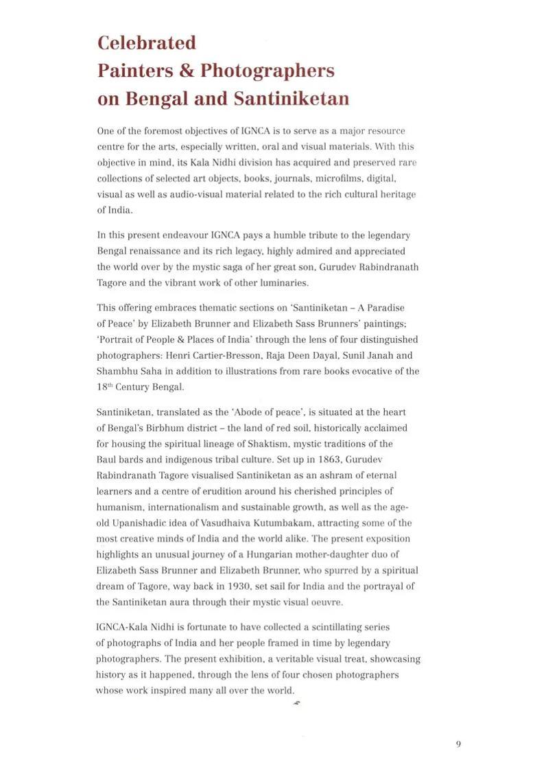 Celebrated Painters & Photographers on Bengal and Santiniketan - Indya