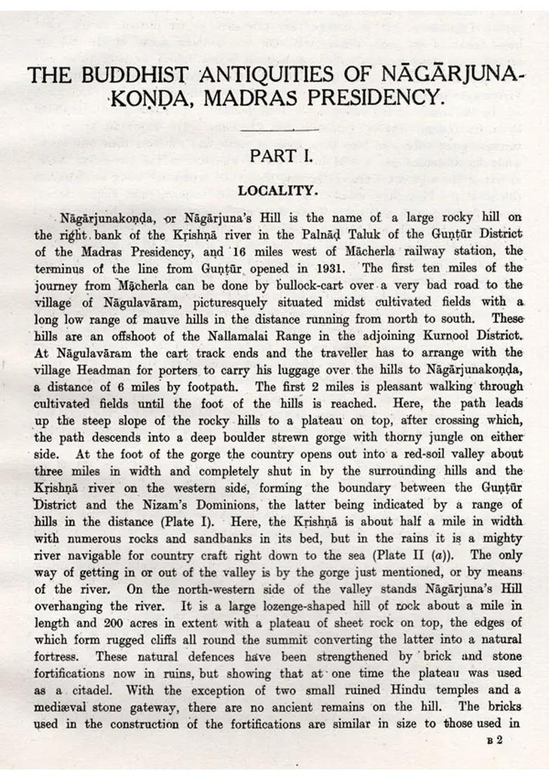 The Buddhist Antiquities of Nagarjunakonda (No-54) - Indya