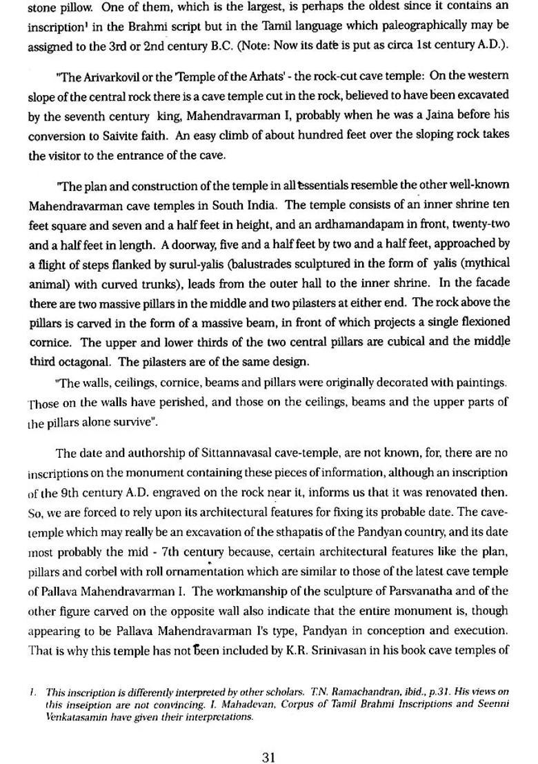 Magnificent Mural Paintings: Sittannavasal Panamalai Tanjavur Early Chola (Karana Sculptures of Tamilnadu) - Indya