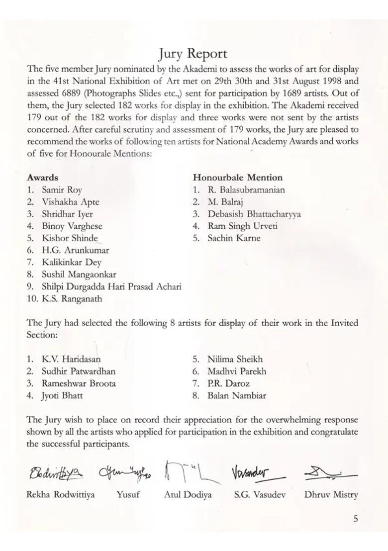 41st National Exhibition of Art 1998 - Indya